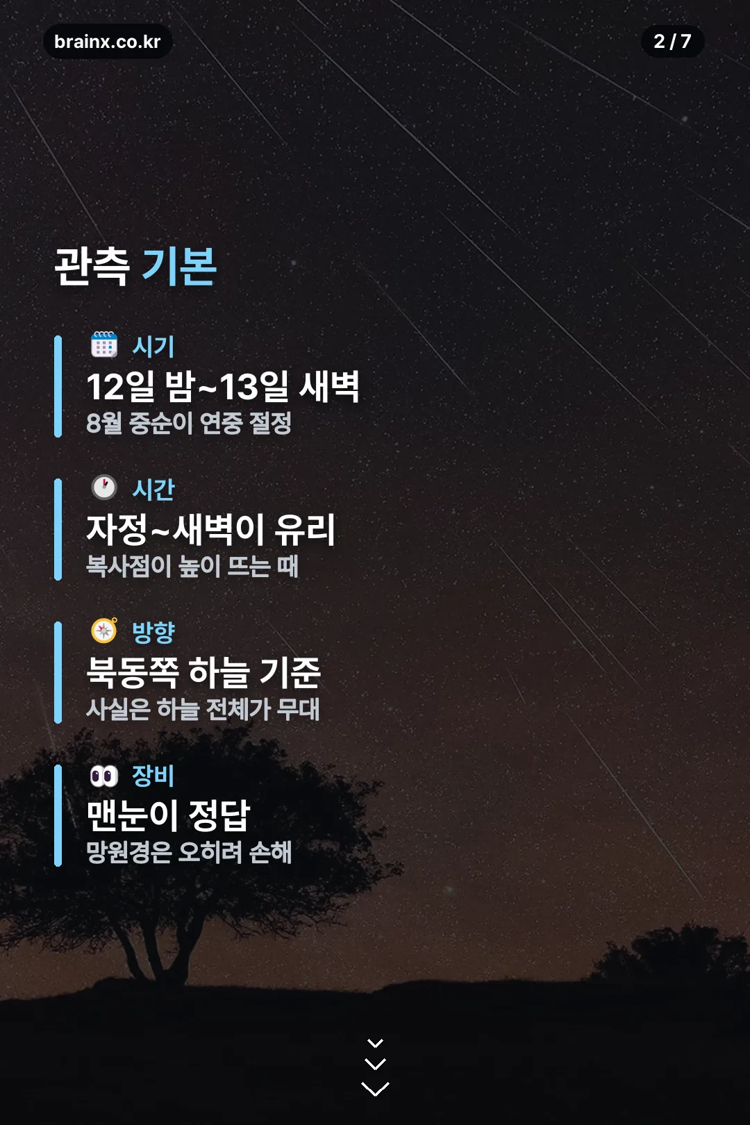 유성우 관측 기본 정보