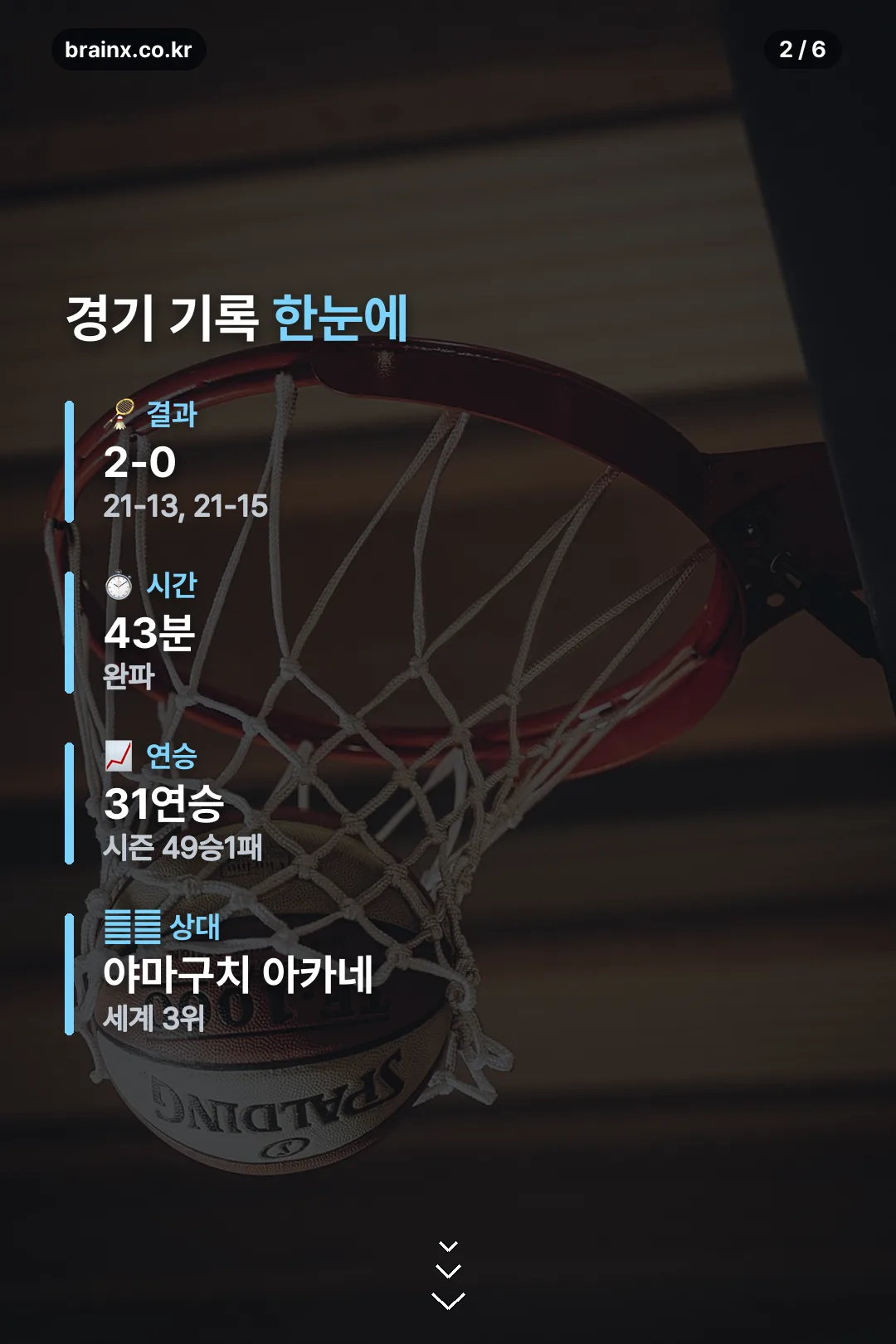 경기 기록 한눈에