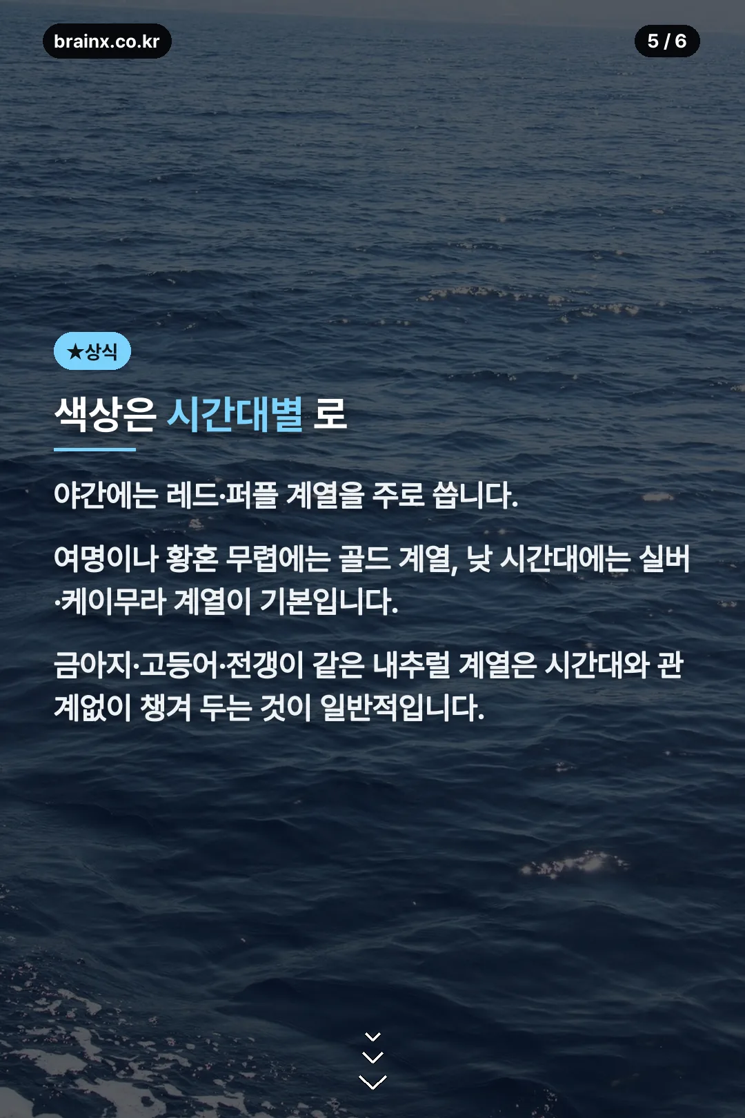 색상은 시간대별로
