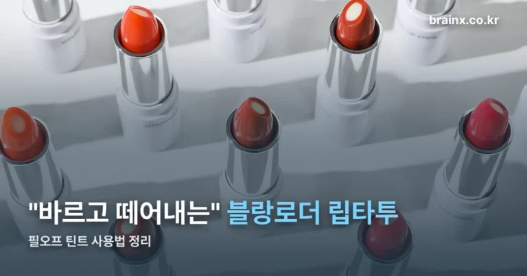 블랑로더 립타투 틴트 필오프 사용법과 색상 정리