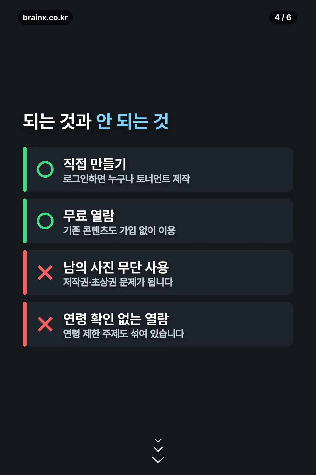 되는 것과 안 되는 것